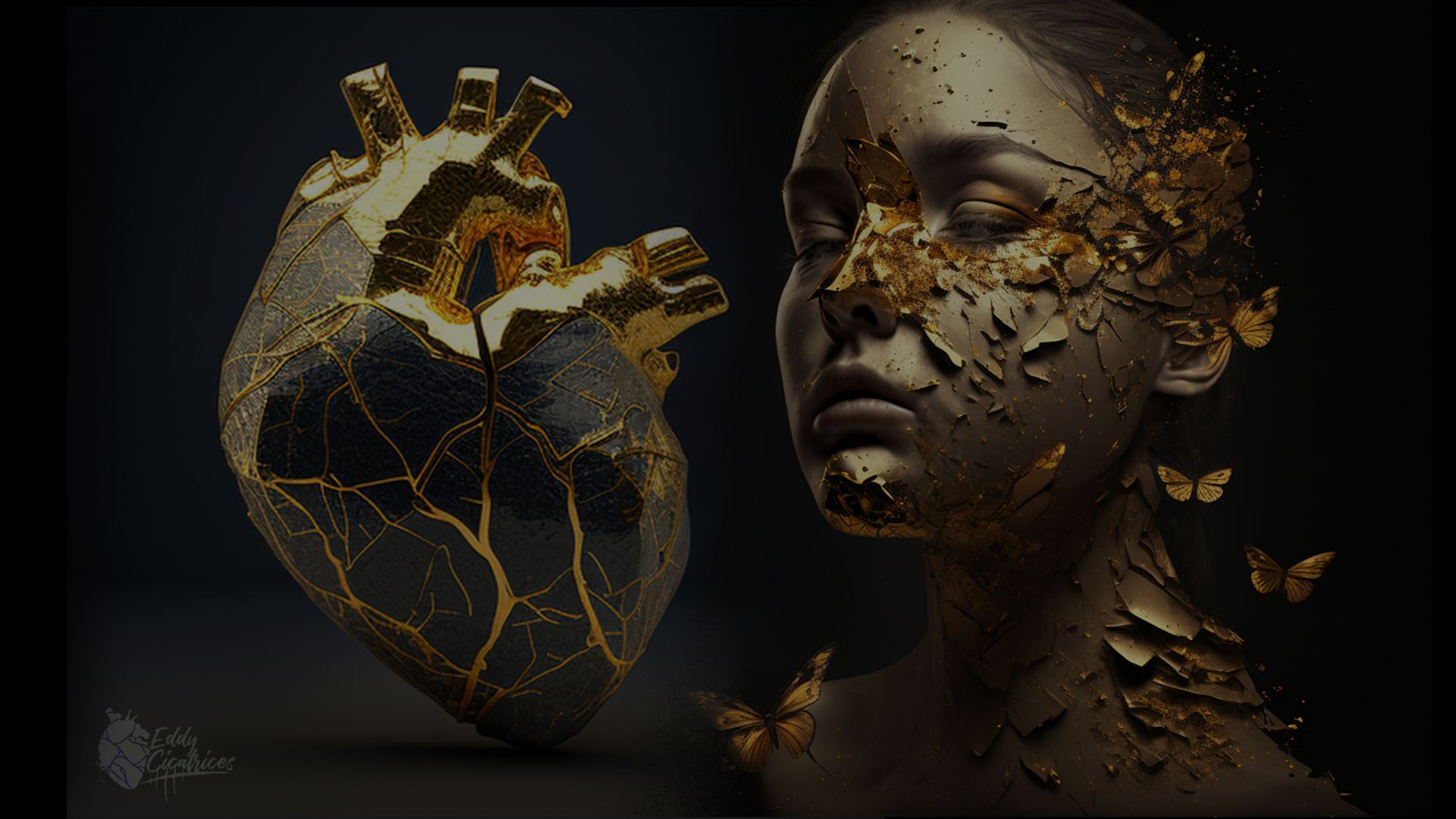 Arte corporal cubriendo cicatriz