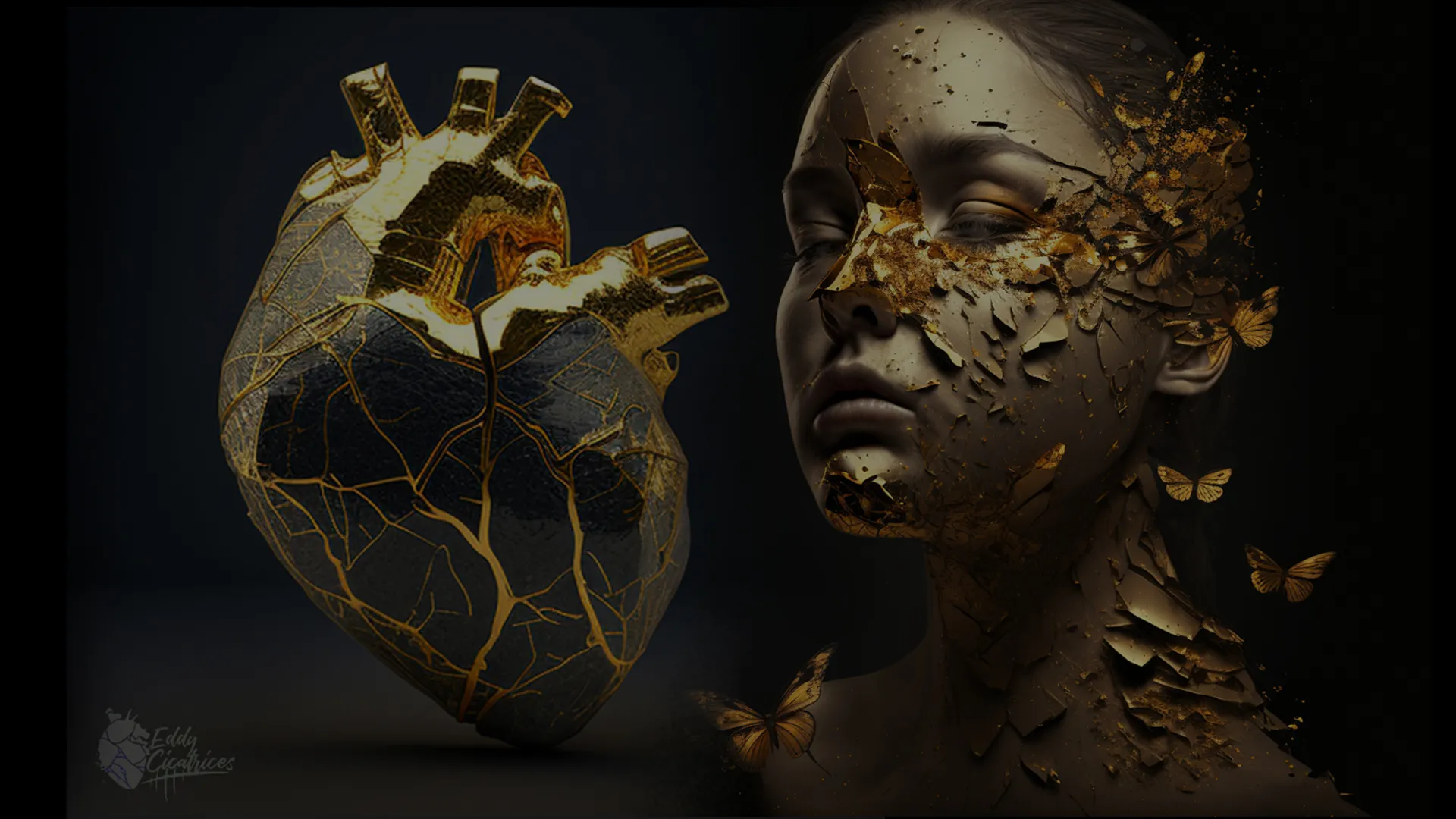 Arte corporal cubriendo cicatriz